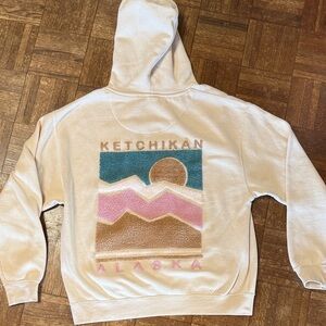 Ketchikan Alaska Graphic Hoodie - Cream